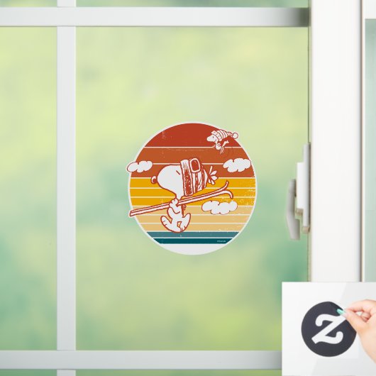 pinda's | Snoopy & Woodstock Ski Trip Raamsticker (Huis)