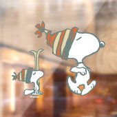 pinda's | Snoopy & Woodstock Ski Trip Raamsticker (Vel 2)
