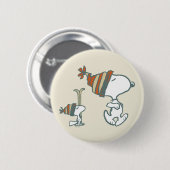 pinda's | Snoopy & Woodstock Ski Trip Ronde Button 5,7 Cm (Voorkant /achterkant)