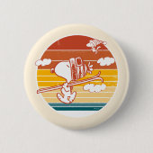 pinda's | Snoopy & Woodstock Ski Trip Ronde Button 5,7 Cm (Voorkant)