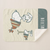 pinda's | Snoopy & Woodstock Ski Trip Sherpa Deken (Voorkant (horizontaal))