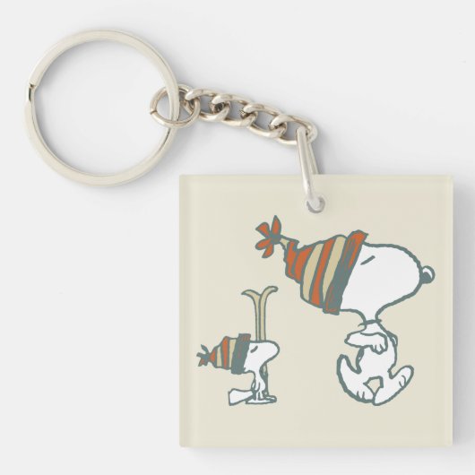 pinda's | Snoopy & Woodstock Ski Trip Sleutelhanger (Voorkant)