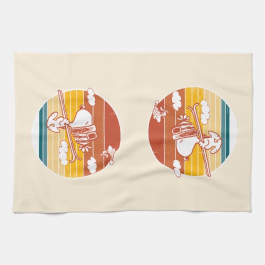 pinda's | Snoopy & Woodstock Ski Trip Theedoek (Horizontaal)