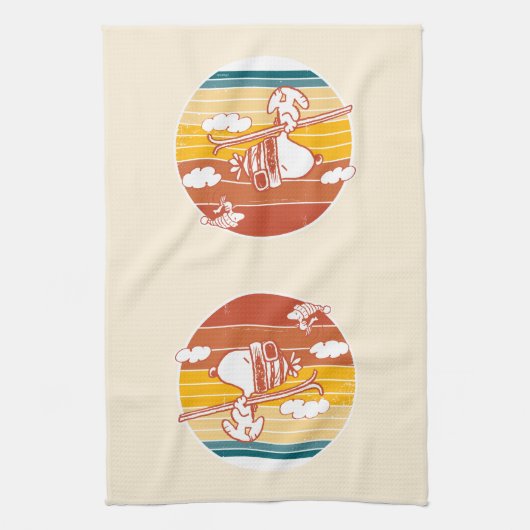 pinda's | Snoopy & Woodstock Ski Trip Theedoek (Verticaal)