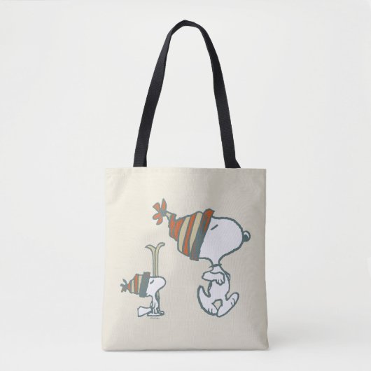 pinda's | Snoopy & Woodstock Ski Trip Tote Bag (Voorkant)