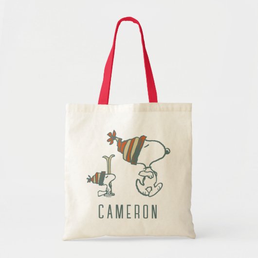 pinda's | Snoopy & Woodstock Ski Trip Tote Bag (Voorkant)