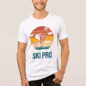 pinda's | Snoopy & Woodstock Ski Trip Tri-Blend Shirt (Voorkant)