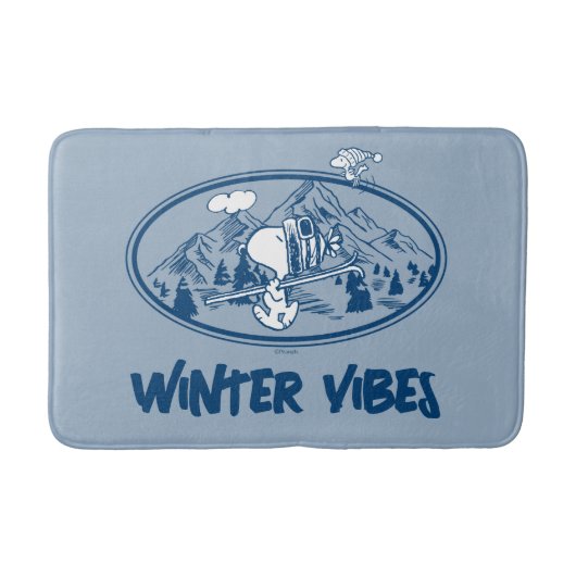 pinda's | Snoopy & Woodstock Skiing Badmat (Voorkant)