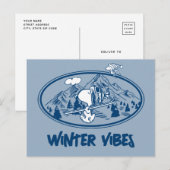 pinda's | Snoopy & Woodstock Skiing Briefkaart (Voorkant / Achterkant)