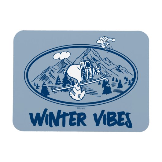 pinda's | Snoopy & Woodstock Skiing Magneet (Horizontaal)