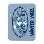 pinda's | Snoopy & Woodstock Skiing Magneet (Verticaal)