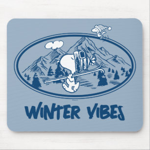 pinda's   Snoopy & Woodstock Skiing Muismat