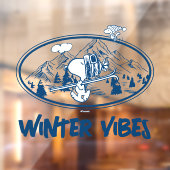 pinda's | Snoopy & Woodstock Skiing Raamsticker (Vel 2)