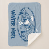pinda's | Snoopy & Woodstock Skiing Sherpa Deken (Voorkant)