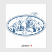 pinda's | Snoopy & Woodstock Skiing Sticker (Vel)