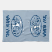 pinda's | Snoopy & Woodstock Skiing Theedoek (Horizontaal)