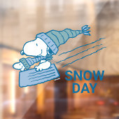 pinda's | Snoopy & Woodstock Slaping Raamsticker (Vel 2)