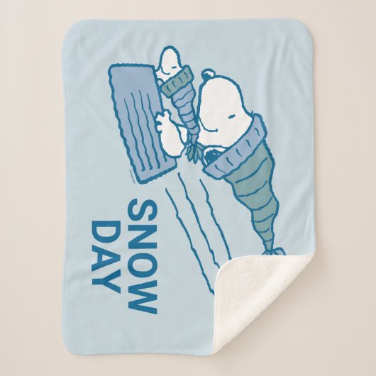 pinda's | Snoopy & Woodstock Slaping Sherpa Deken (Voorkant)