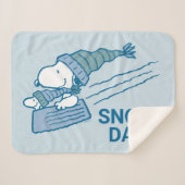 pinda's | Snoopy & Woodstock Slaping Sherpa Deken (Voorkant (horizontaal))