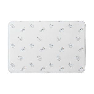 pinda's   Snoopy & Woodstock Soft Grey Pattern Badmat