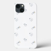 pinda's | Snoopy & Woodstock Soft Grey Pattern Case-Mate iPhone Case (Achterkant)