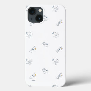 pinda's Snoopy & Woodstock Soft Grey Pattern Case-Mate iPhone Case