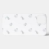 pinda's | Snoopy & Woodstock Soft Grey Pattern Case-Mate iPhone Case (Achterkant (horizontaal))