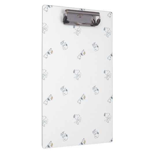 pinda's | Snoopy & Woodstock Soft Grey Pattern Klembord (Rechts)