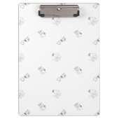 pinda's | Snoopy & Woodstock Soft Grey Pattern Klembord (Voorkant)