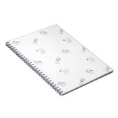 pinda's | Snoopy & Woodstock Soft Grey Pattern Notitieboek (Rechterzijde)