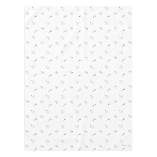 pinda's | Snoopy & Woodstock Soft Grey Pattern Tafelkleed (Voorkant)