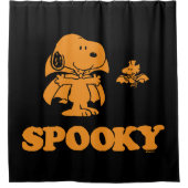 pinda's | Snoopy & Woodstock Spooky Douchegordijn (Voorkant)