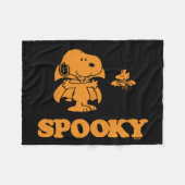 pinda's | Snoopy & Woodstock Spooky Fleece Deken (Voorkant (Horizontaal))