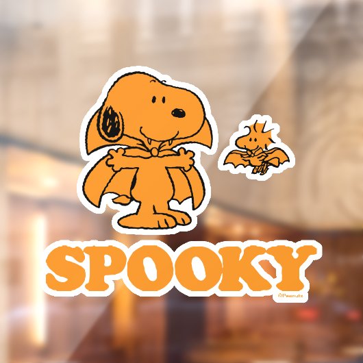 pinda's | Snoopy & Woodstock Spooky Raamsticker (Vel 2)