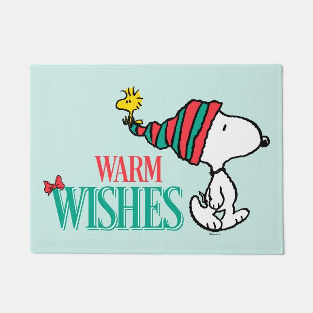 pinda's | Snoopy & Woodstock Warm Wishes Deurmat (Voorkant)