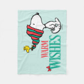 pinda's | Snoopy & Woodstock Warm Wishes Fleece Deken (Voorkant)