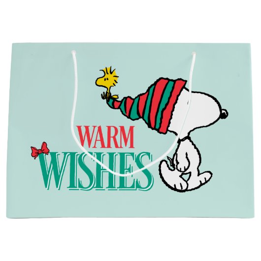 pinda's | Snoopy & Woodstock Warm Wishes Groot Cadeauzakje (Voorkant)