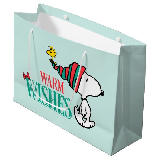 pinda's | Snoopy & Woodstock Warm Wishes Groot Cadeauzakje (Voorkant Gekanteld)