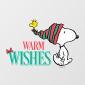 pinda's | Snoopy & Woodstock Warm Wishes Raamsticker (Vel)