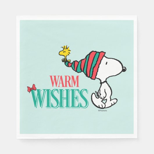 pinda's | Snoopy & Woodstock Warm Wishes Servet (Voorkant)
