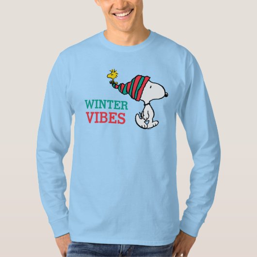 pinda's | Snoopy & Woodstock Warm Wishes T-shirt (Voorkant)