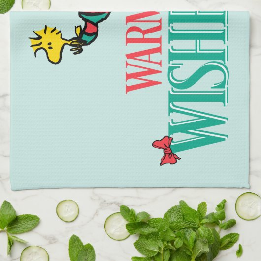 pinda's | Snoopy & Woodstock Warm Wishes Theedoek (Gevouwen)