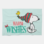 pinda's | Snoopy & Woodstock Warm Wishes Theedoek (Horizontaal)