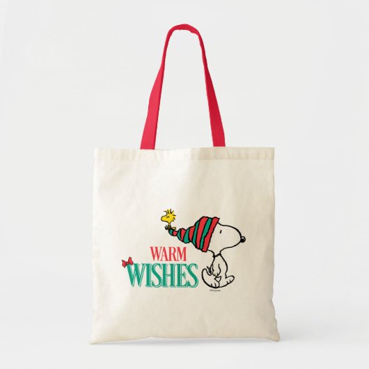 pinda's | Snoopy & Woodstock Warm Wishes Tote Bag (Voorkant)
