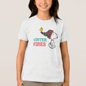 pinda's | Snoopy & Woodstock Warm Wishes Tri-Blend Shirt (Voorkant)