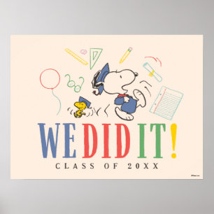 Pinda's Snoopy Woodstock We Hebben Het Gedaan Afst Poster
