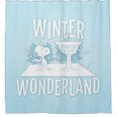 pinda's | Snoopy & Woodstock Winter Wonderland Douchegordijn (Voorkant)