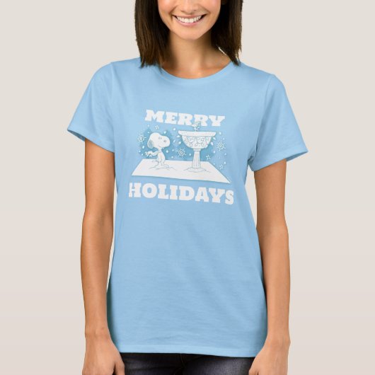 pinda's | Snoopy & Woodstock Winter Wonderland T-shirt (Voorkant)