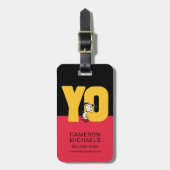 pinda's | Snoopy YO Skateboard Bagagelabel (Voorkant verticaal)