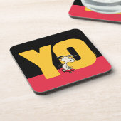 pinda's | Snoopy YO Skateboard Bier Onderzetter (Linkerzijde)